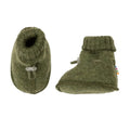 Baby slofjes wolfleece - Olijf
