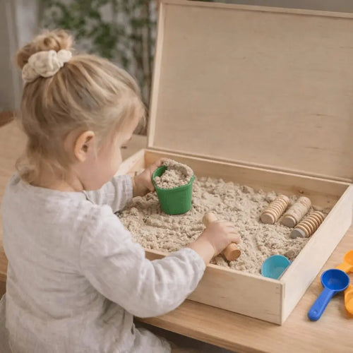 houten speelbak met losse deksel