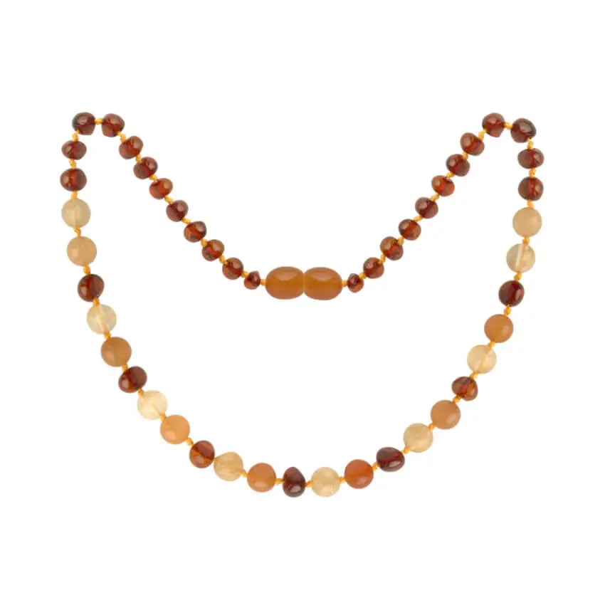 Barnsteen ketting kind quartz - aventurine