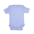 Romper wol zijde katoen baby blauw korte mouw