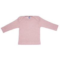 Longsleeve wol zijde katoen zacht roze