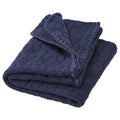 Baby deken wol gebreid Indigo