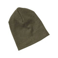 Beanie dopmuts wol zijde olijf