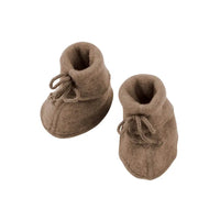 Slofjes wolfleece walnoot