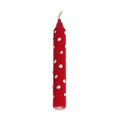 Rood met stippen jaarring kaarsje