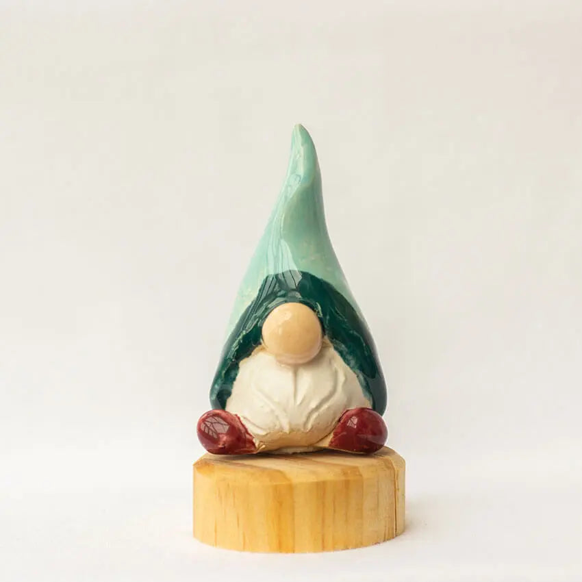 Kabouter Tomte blauw steker