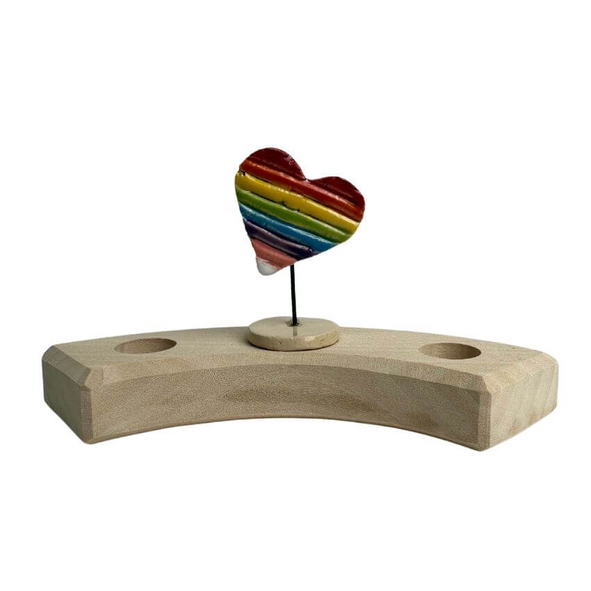 Regenboog hartje steker