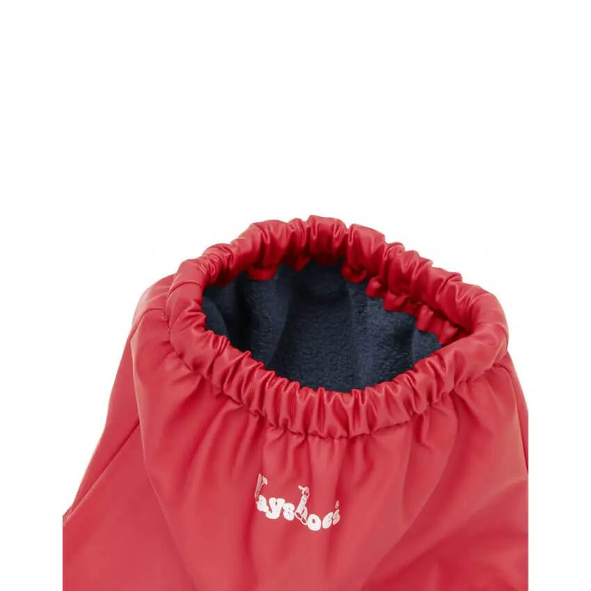 Regenoverschoen met fleecevoering rood