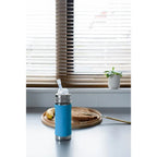 RVS rietjesfles 325ml aqua