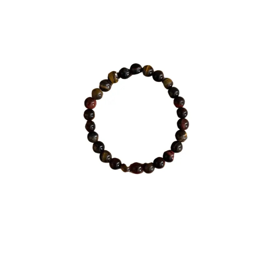 Tijgeroog-Kattenoog-Valkenoog kogelarmband 6mm kind